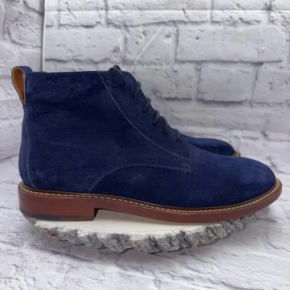 Cole Haan Men's Size 11 Dress Boots Blue Suede Leather Special Order from India